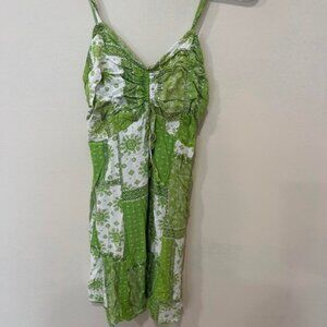 Green and White Sundress